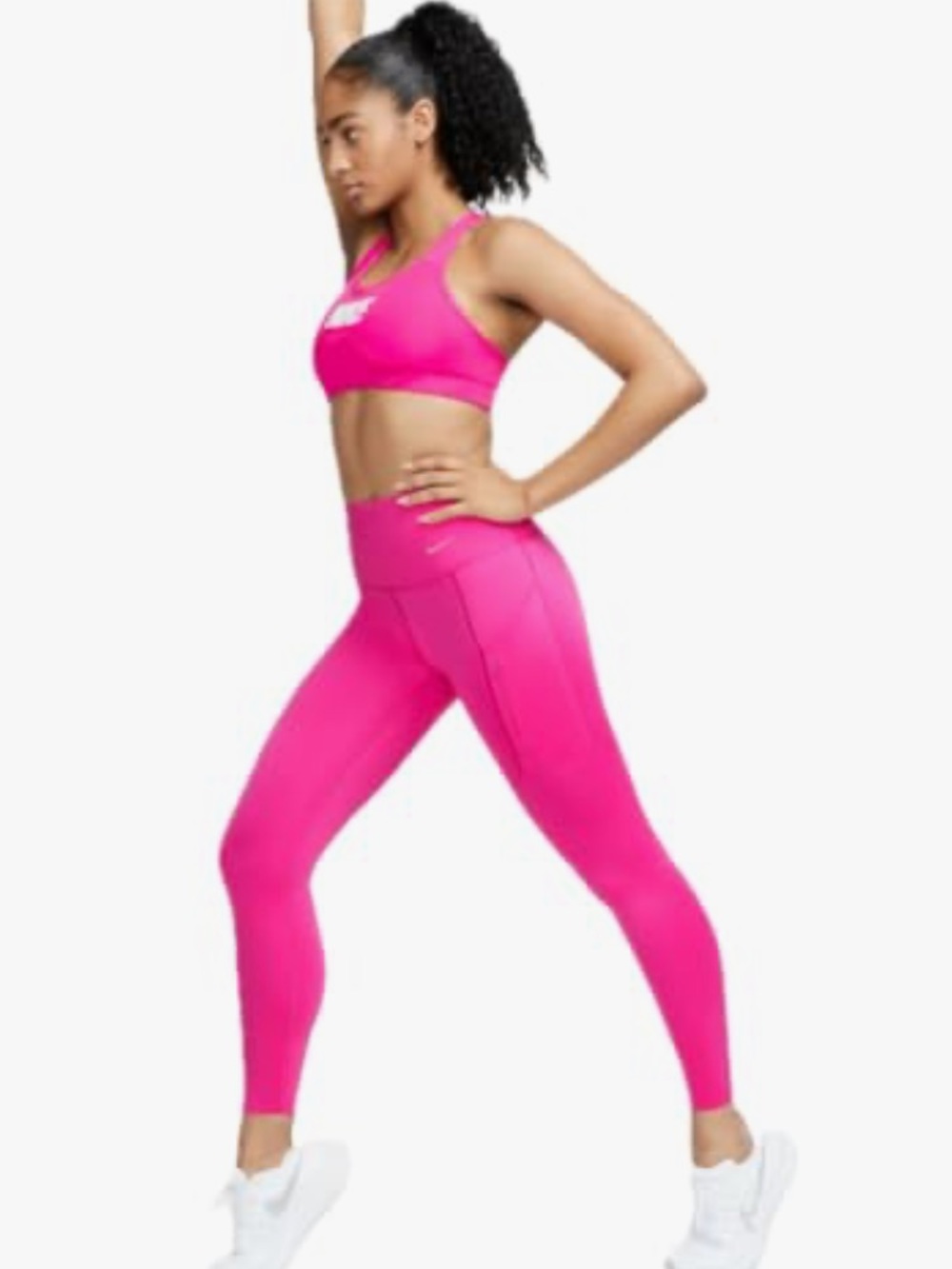 Nike Go Women's Firm-Support High-Waisted Leggings in Active Fuchsia 1X NWOT